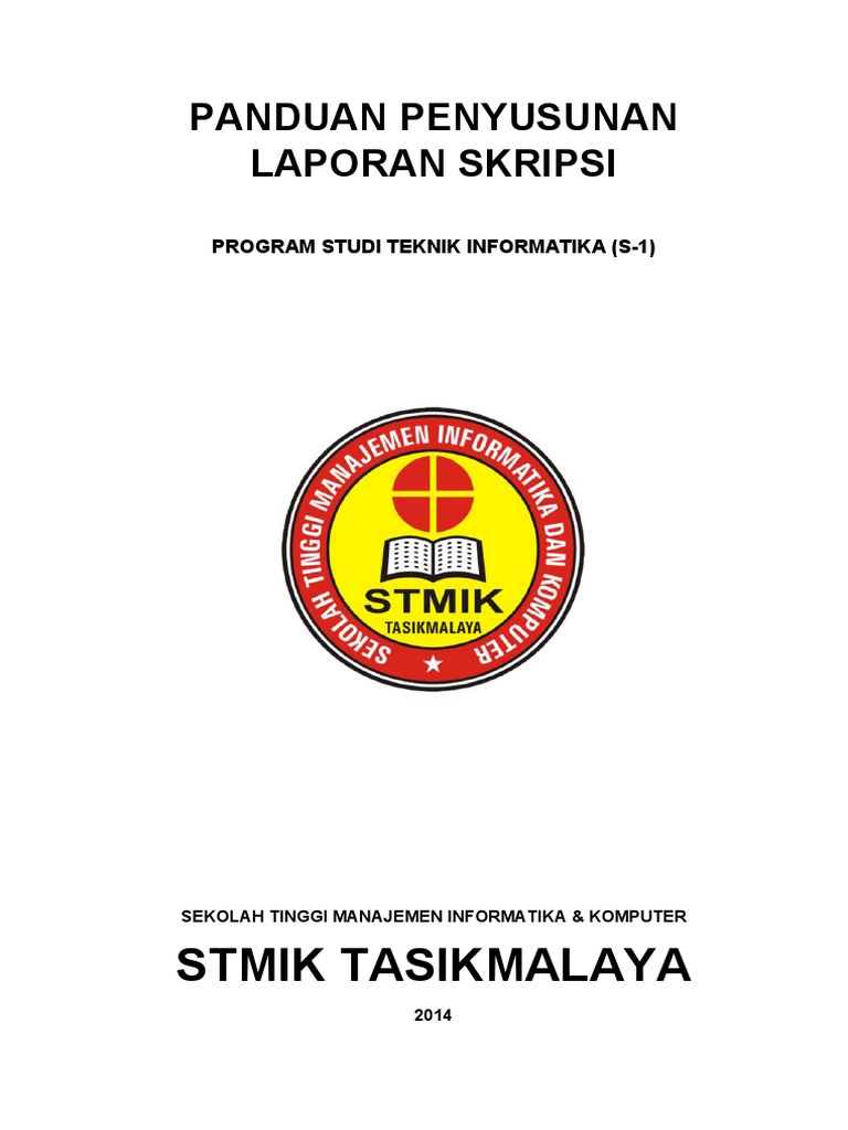 Panduan Skripsi Teknik Informatika STMIK Tasikmalaya 2014 - 3 | PDF ...