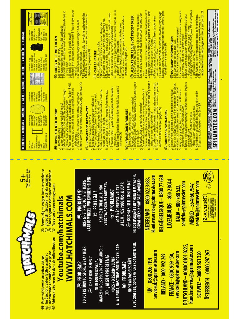 Manual Hatchimals PDF Egg Graphic Design