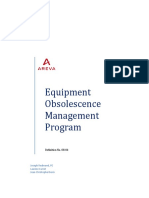 AREVA Equipment Obsolescence Management Program 08-04