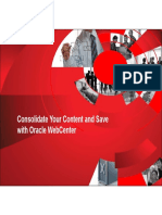 Condolidate Your Content and Save With Oracle Webcenter