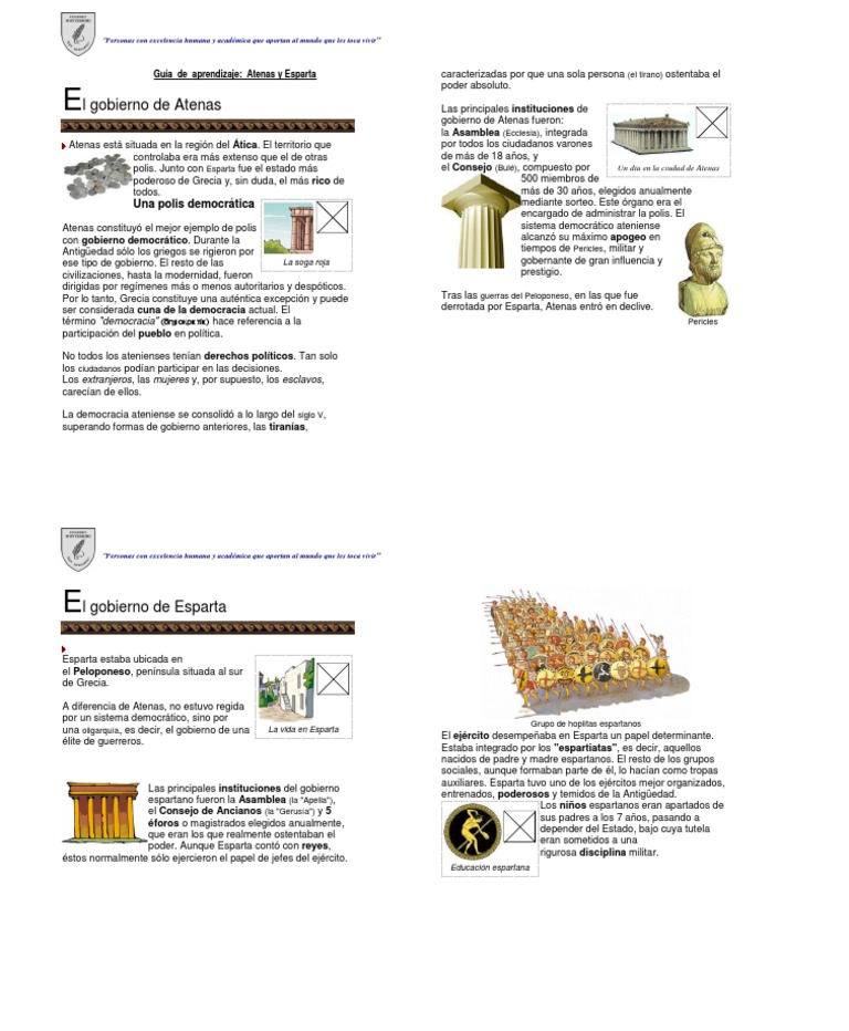 Atenas y Esparta | PDF | Esparta | Democracia
