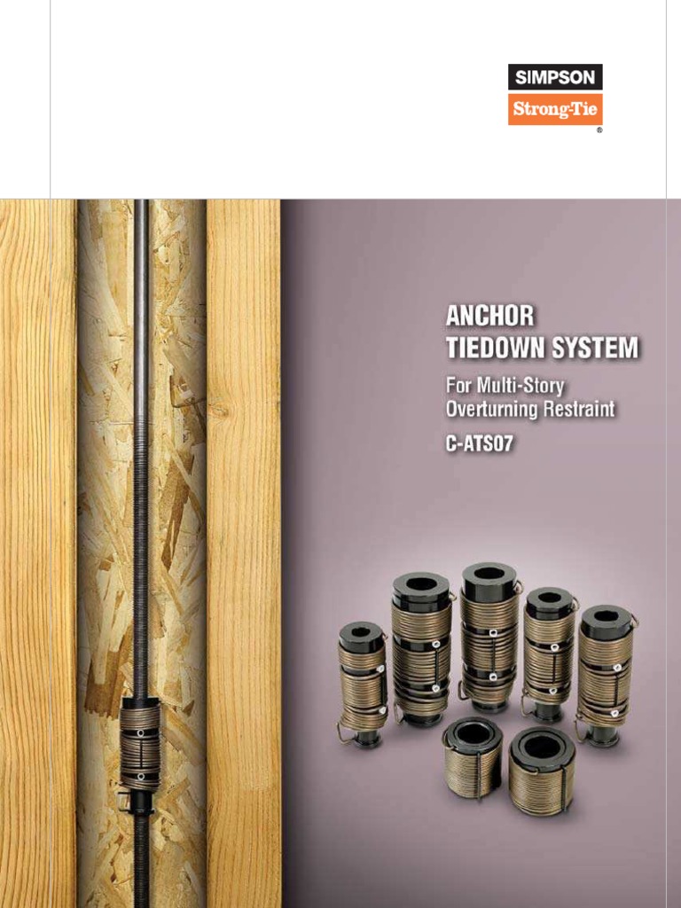 Anchor Tiedown System Product Catalog | PDF | Structural Load