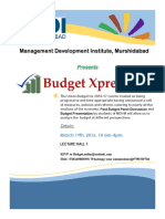 Budget Xpress'16: Management Development Institute, Murshidabad