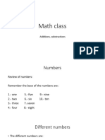 Math Class: Additions, Substractions