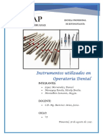 Instumentos en Operatoria Dental