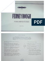 Ferneyhough 4 Miniatures For Flute and Piano