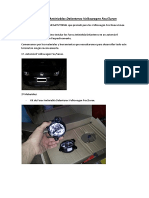 Instalacion Antinieblas Delanteros Volkswagen Suran y Fox PDF | Fusible (Eléctrico) |