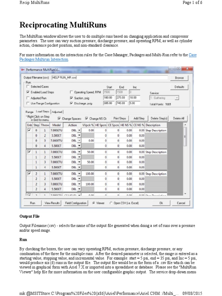 Reciprocating Multiruns: Case Packages Multirun Interaction | PDF ...