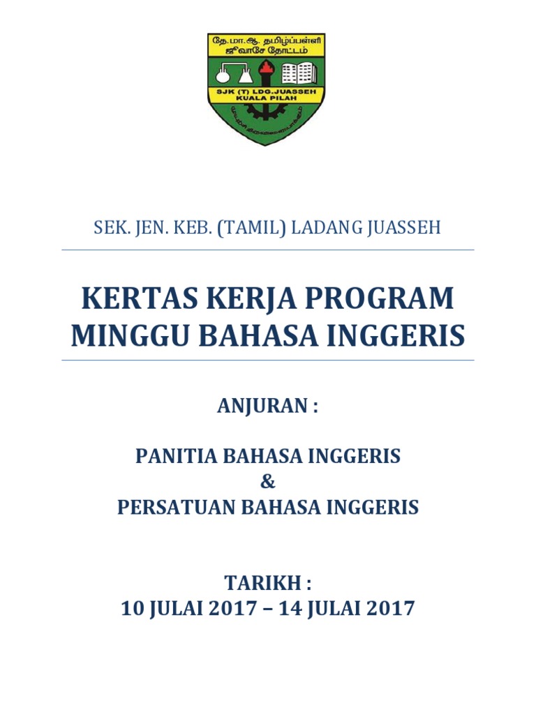 Contoh Kertas Kerja Program Bahasa Inggeris