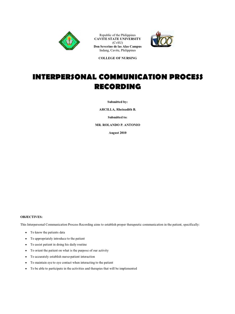 Process Recording Day1 PDF Psychology Psychological Concepts