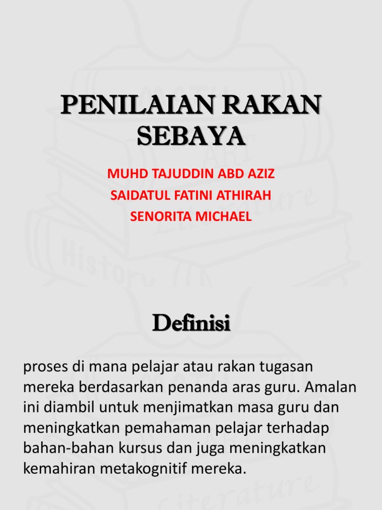 Penilaian Rakan Sebaya Pdf