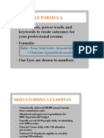 Resume Skills Formula