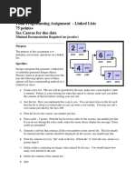 CSCD 211 Final Programming Assignment - Linked Lists 75 Points+ See Canvas For Due Date