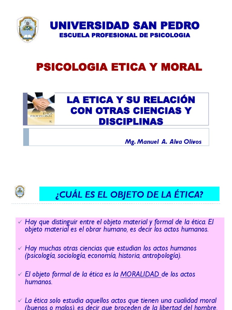Etica y Su Relacion Con Otras Ciencias Moralidad