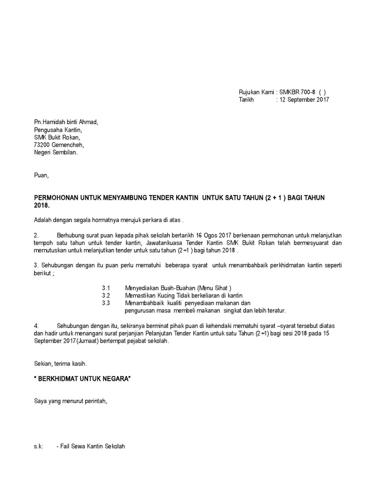 Surat Rasmi Kantin Tender 2+1 2018  PDF