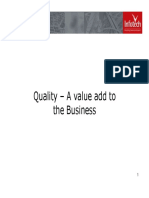 Quality - A Value Add To The Business