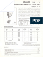 Revere 1100 Wide Beam Mercury Floodlight Bulletin 1966