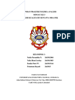 Laporan Praktikum Kimia Analisis Minggu Ke-3 Analisis Kualitatif Senyawa Organik