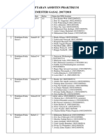 Pendaftaran Assisten Praktikum Semester Gasal 2017-2018