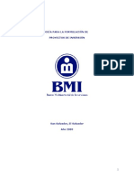Manual para La Formulacion - Proyectos BMI