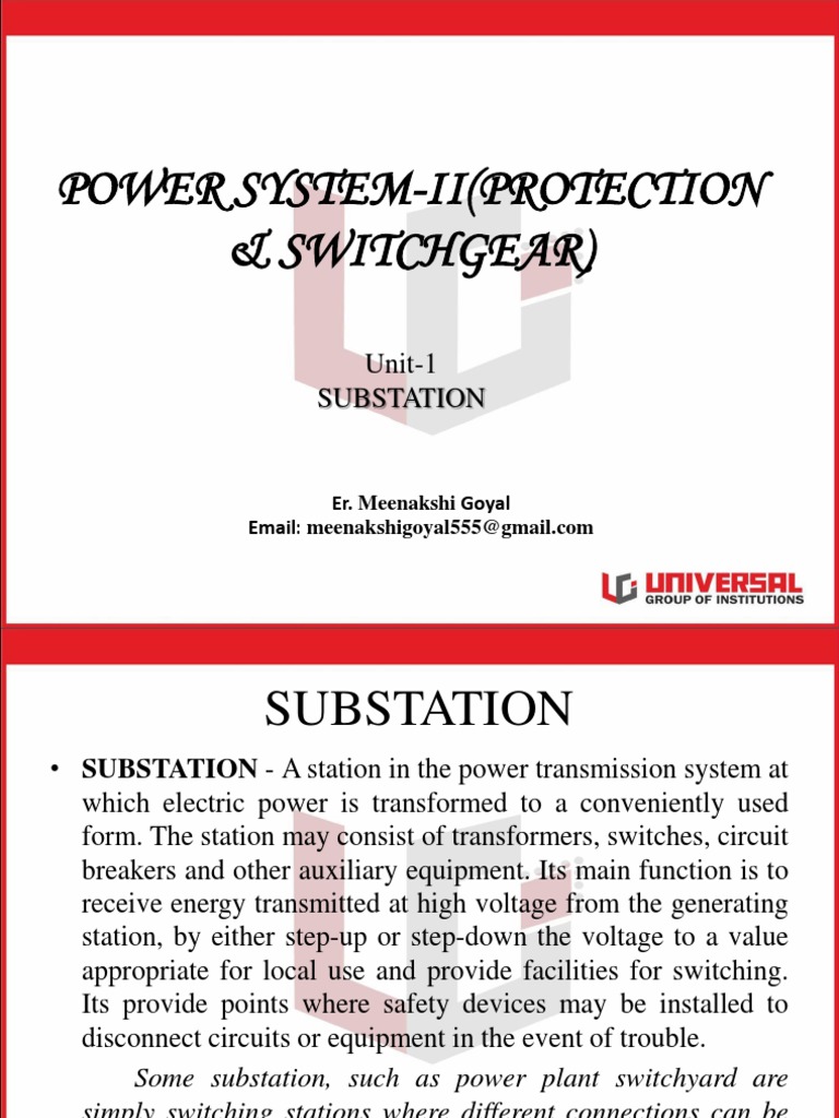 Power System Substation Components Guide | PDF | Electrical Substation ...