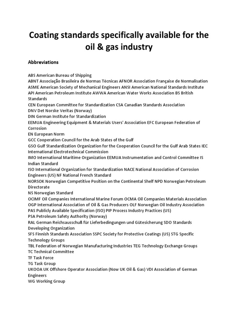 Painting Standard List | PDF | Paint | Pipe (Fluid Conveyance)