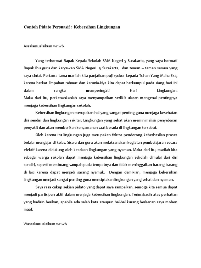 Contoh Pidato Persuasif  PDF