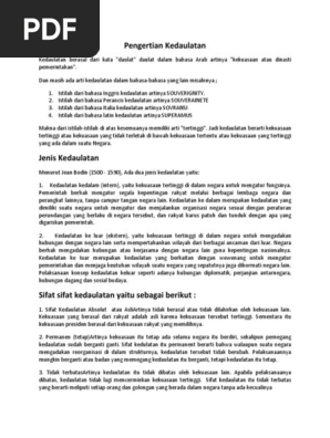 Pengertian Kedaulatan Pdf