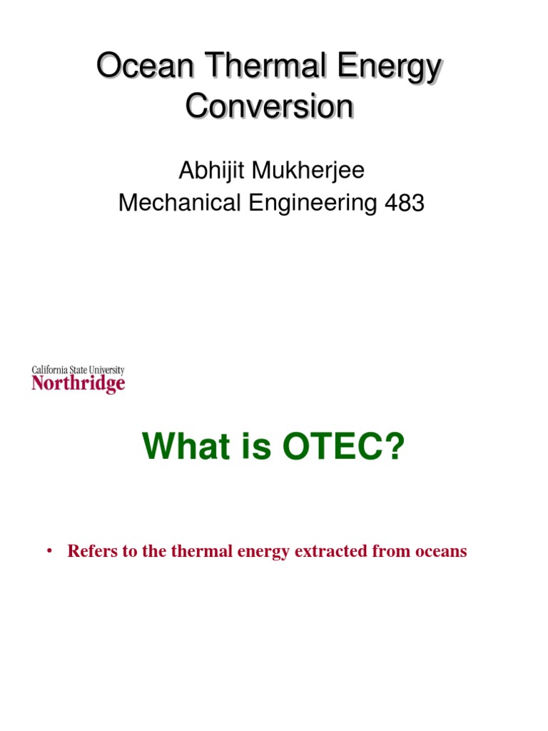 OTEC System Design Overview | PDF | Technology & Engineering