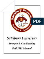 Salisbury University: Strength & Conditioning Fall 2011 Manual
