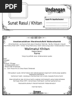 940 Contoh Undangan Sunat Rasul Gratis Terbaru