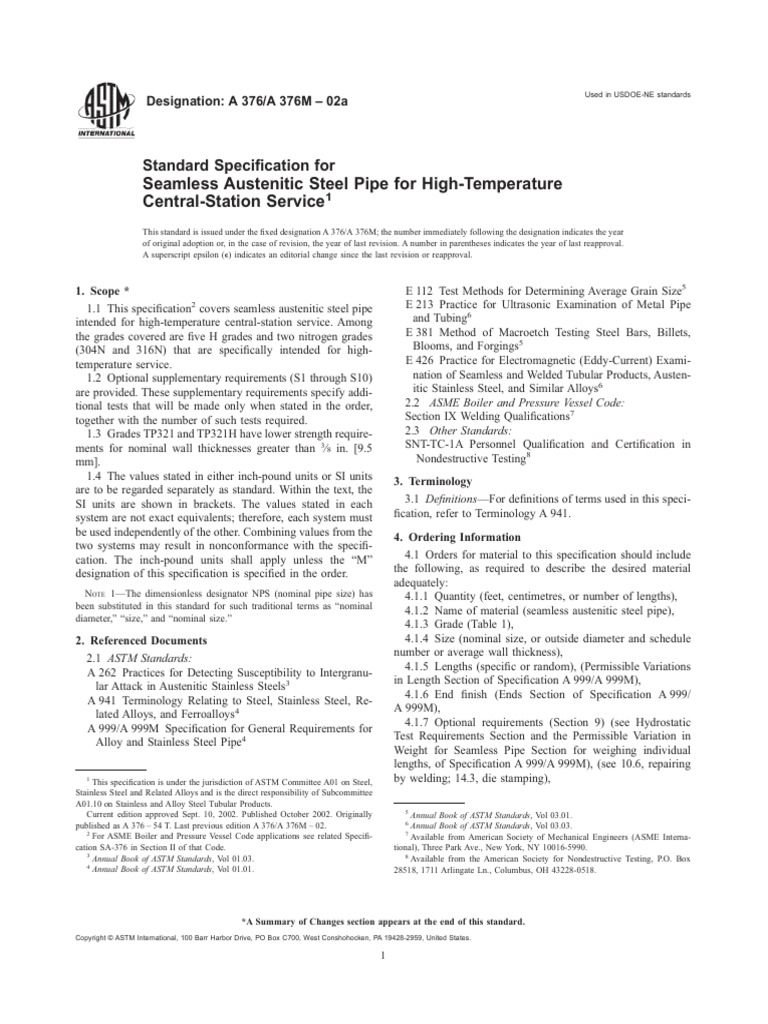 Astm A376 Pdf Download Free Pdf Latin Script