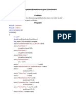 Downpayment Breakdown Upon Enrollment: #Include #Include Using Namespace Void