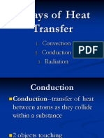 3 Ways of Heat Transfer: Convection Conduction Radiation