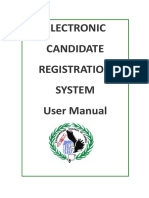 Electronic Candidate Registration System User Manual