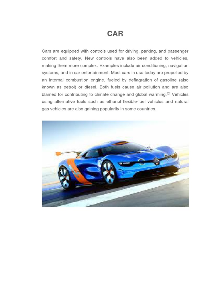 essay on sports car