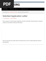 Solicited Application Letter