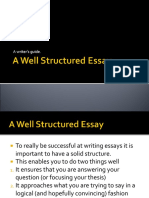 A Well Structured Essay