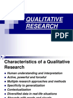 Characteristics of Qualitative Research