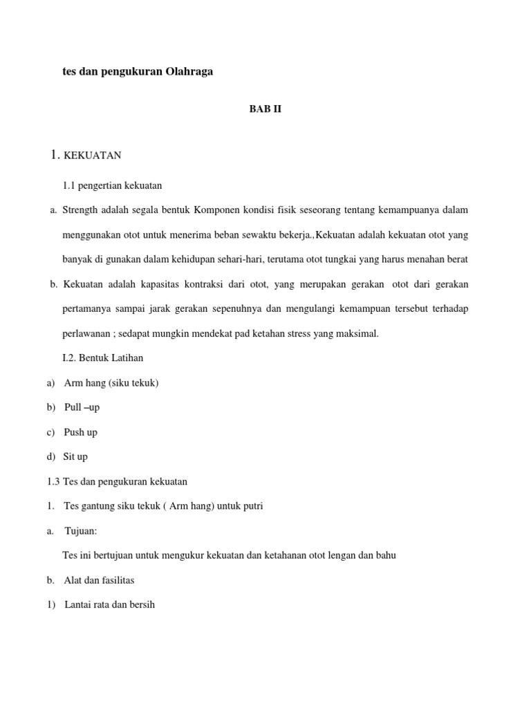 Tes Dan Pengukuran Olahraga