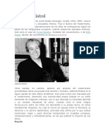 Gabriela Mistral Su Biografia