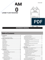 Linear PCM Recorder: Reference Manual