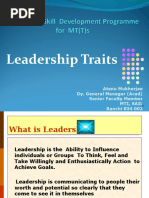 Leadership Traits: Atanu Mukherjee Dy. General Manager (Acad) Senior Faculty Member Mti, Sail Ranchi 834 002