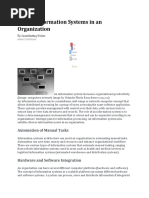 Role of Information Systems in An Organization