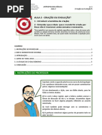 Aula 2 - Criação Ou Evolução