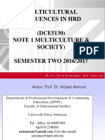 Note 1 Multiculture & Society Dce 5130 Sem 2 2016