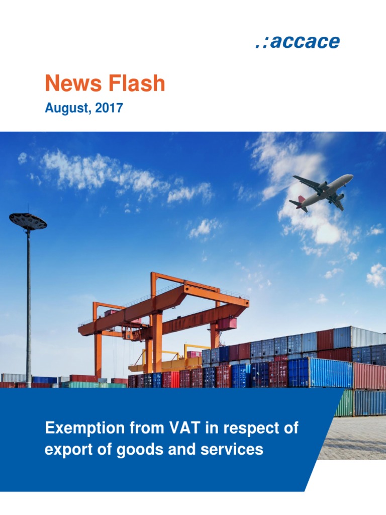 Exemption From VAT in Respect of Export of Goods and Services PDF