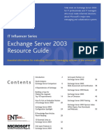 Exchange Server 2003 Resource Guide: IT Influencer Series