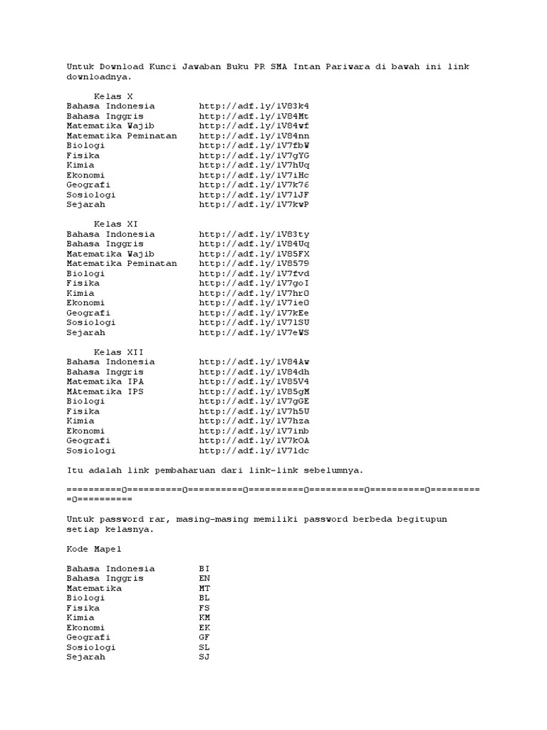 Download Kunci Jawaban Bahasa Indonesia Kelas 10 Semester 2 Intan Pariwara Pics