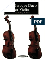 Easy Baroque Duets For Violin - Unknown